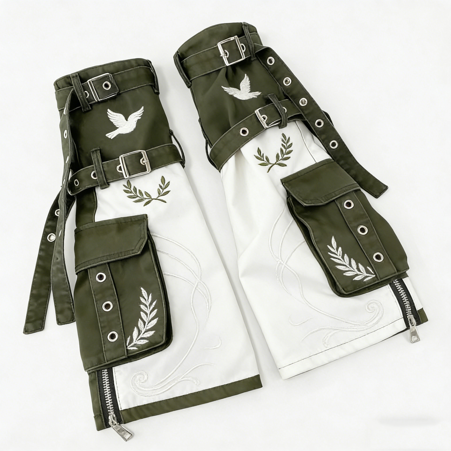 Olive Green Dove Cargo Leg Warmers