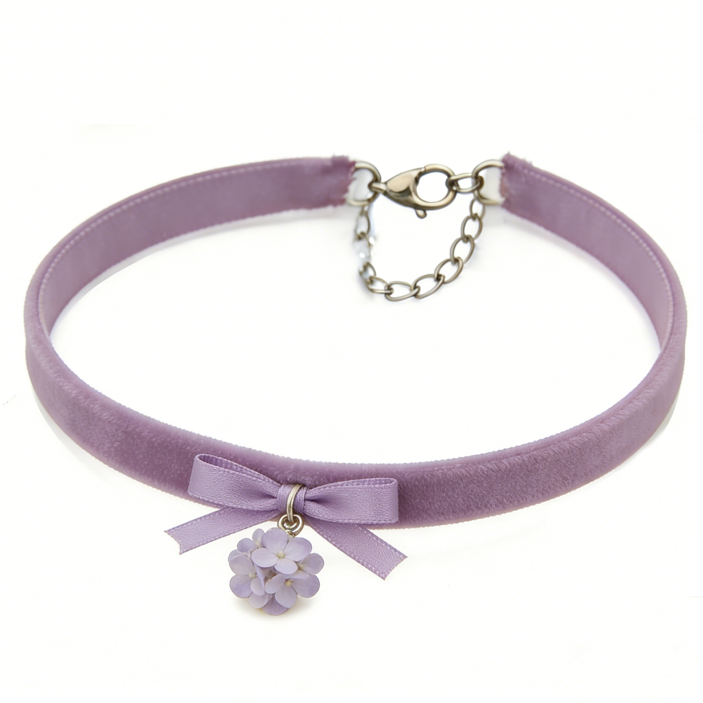Purple Hydrangea Choker