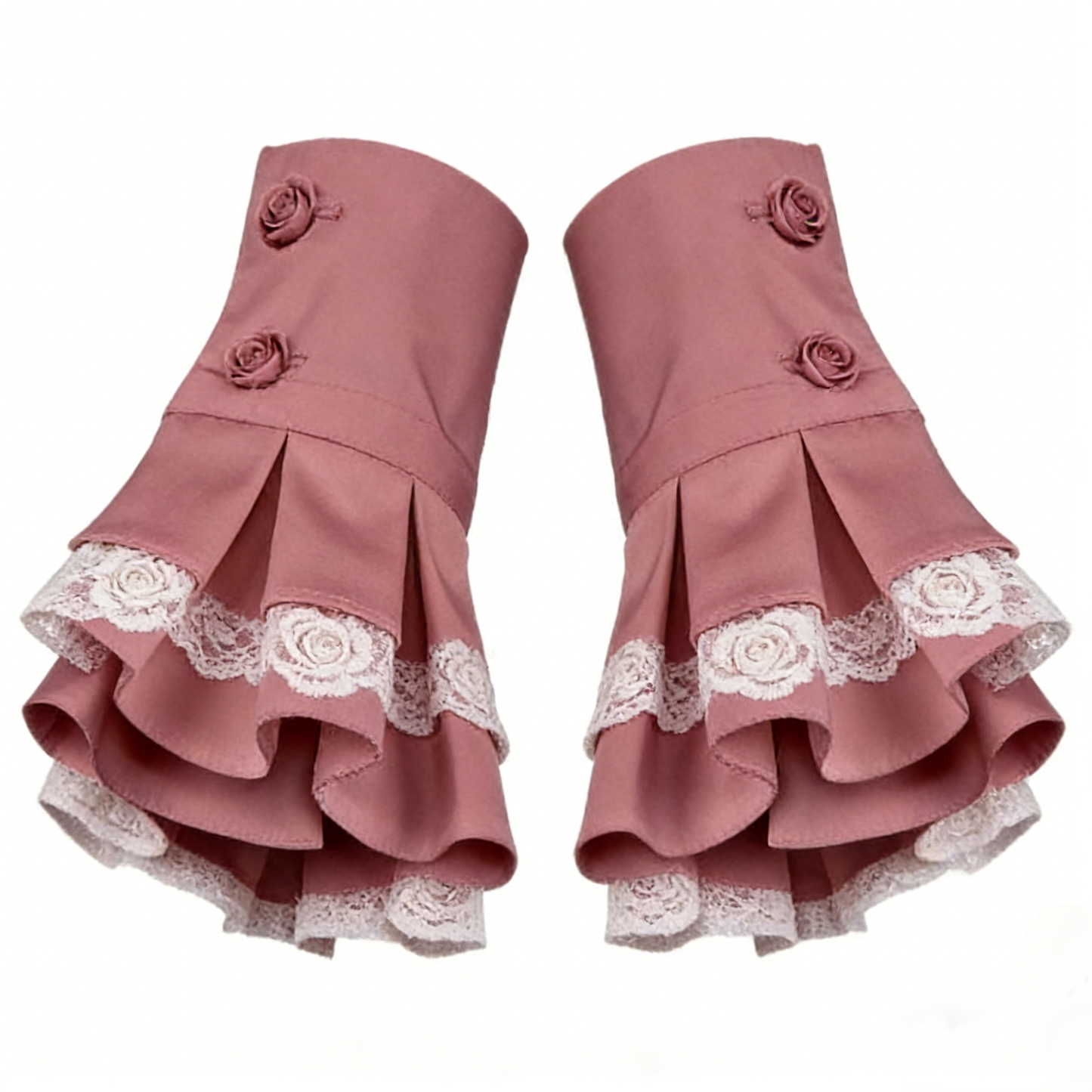 Dusty Rose Rose Lace Arm Sleeves