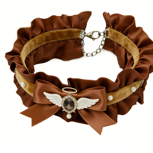 Brown Angel Wing Choker