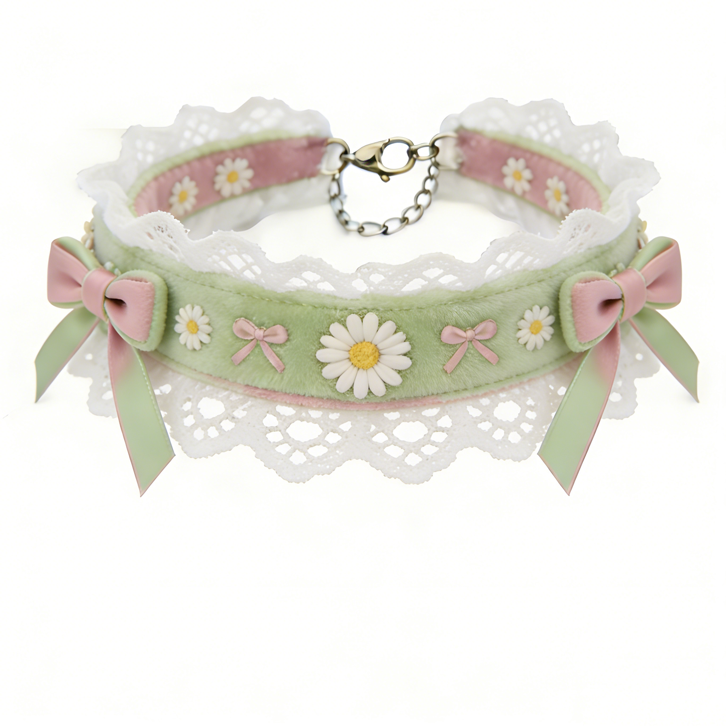 Green Daisy Lace Choker