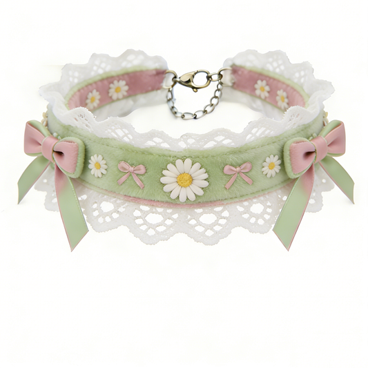 Green Daisy Lace Choker