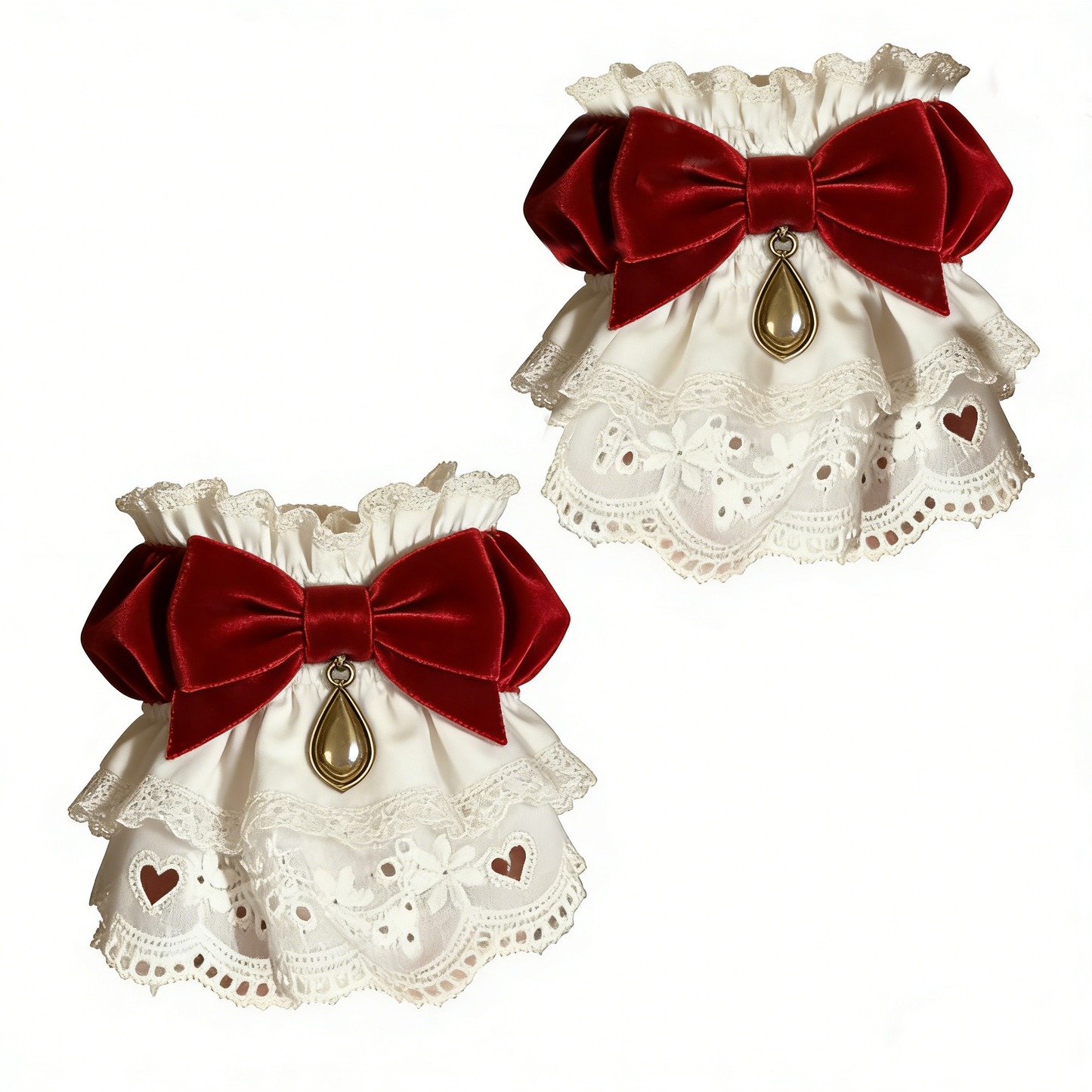 Red Bow Teardrop Arm Sleeves