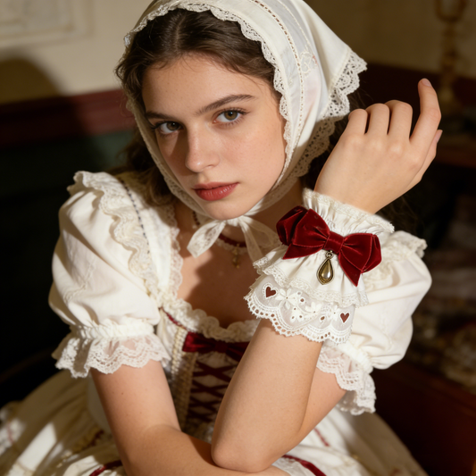 Red Bow Teardrop Arm Sleeves