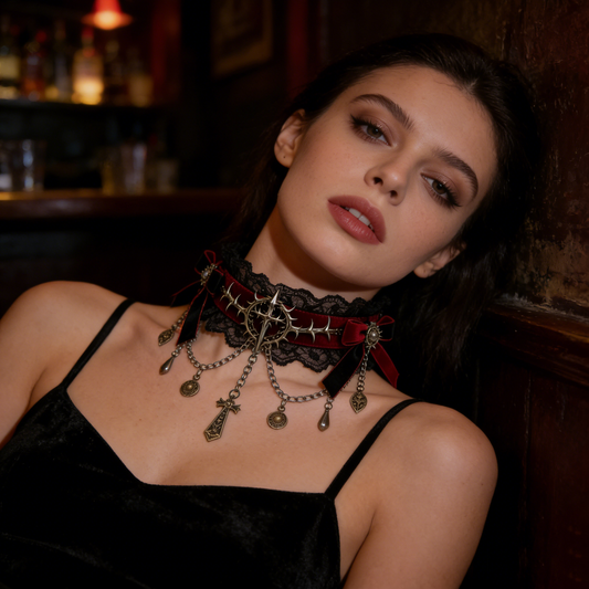 Thorn Cross Gothic Choker