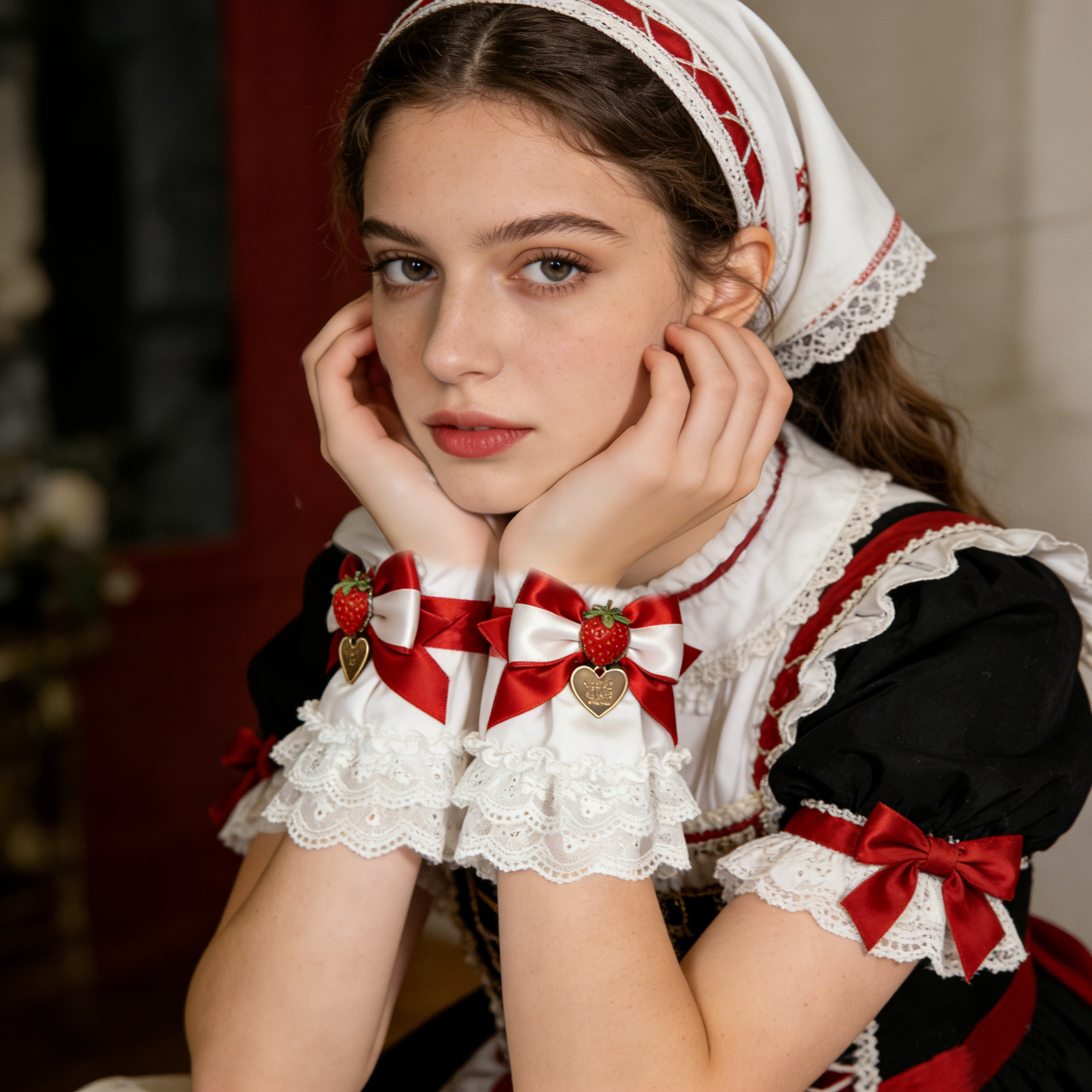 Strawberry Heart Arm Sleeves