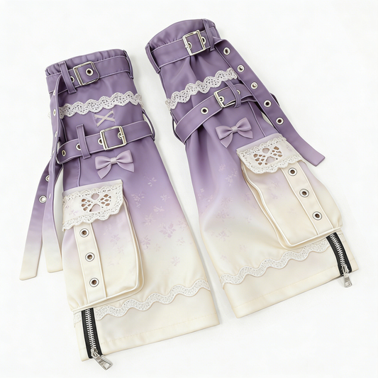 Purple Gradient Cargo Leg Warmers