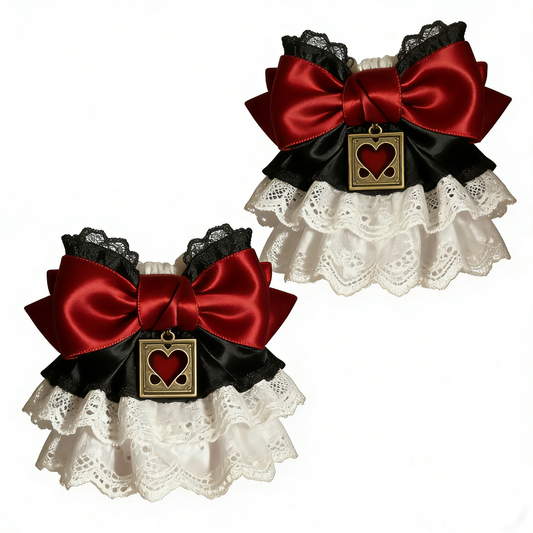 Black Red Heart Frame Arm Sleeves