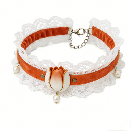 Orange Tulip Choker