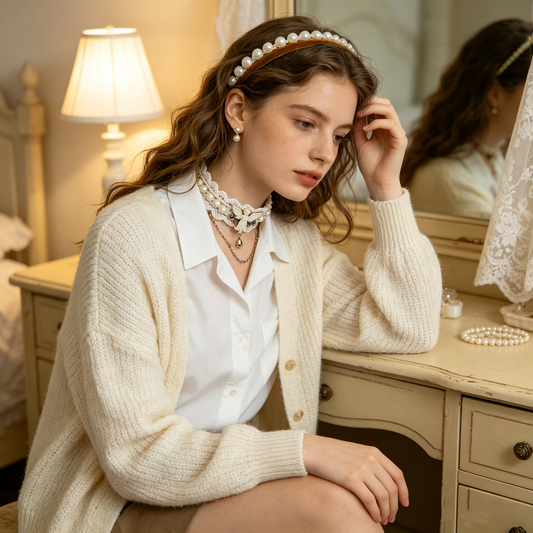White Angel Pearl Choker
