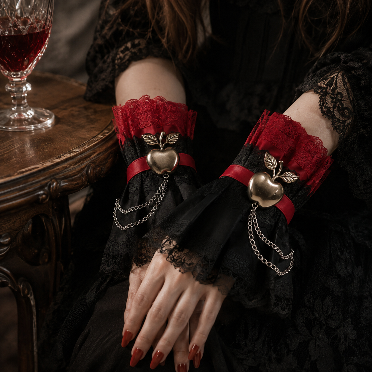 Black Apple Chain Arm Sleeves