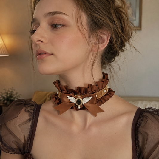 Brown Angel Wing Choker