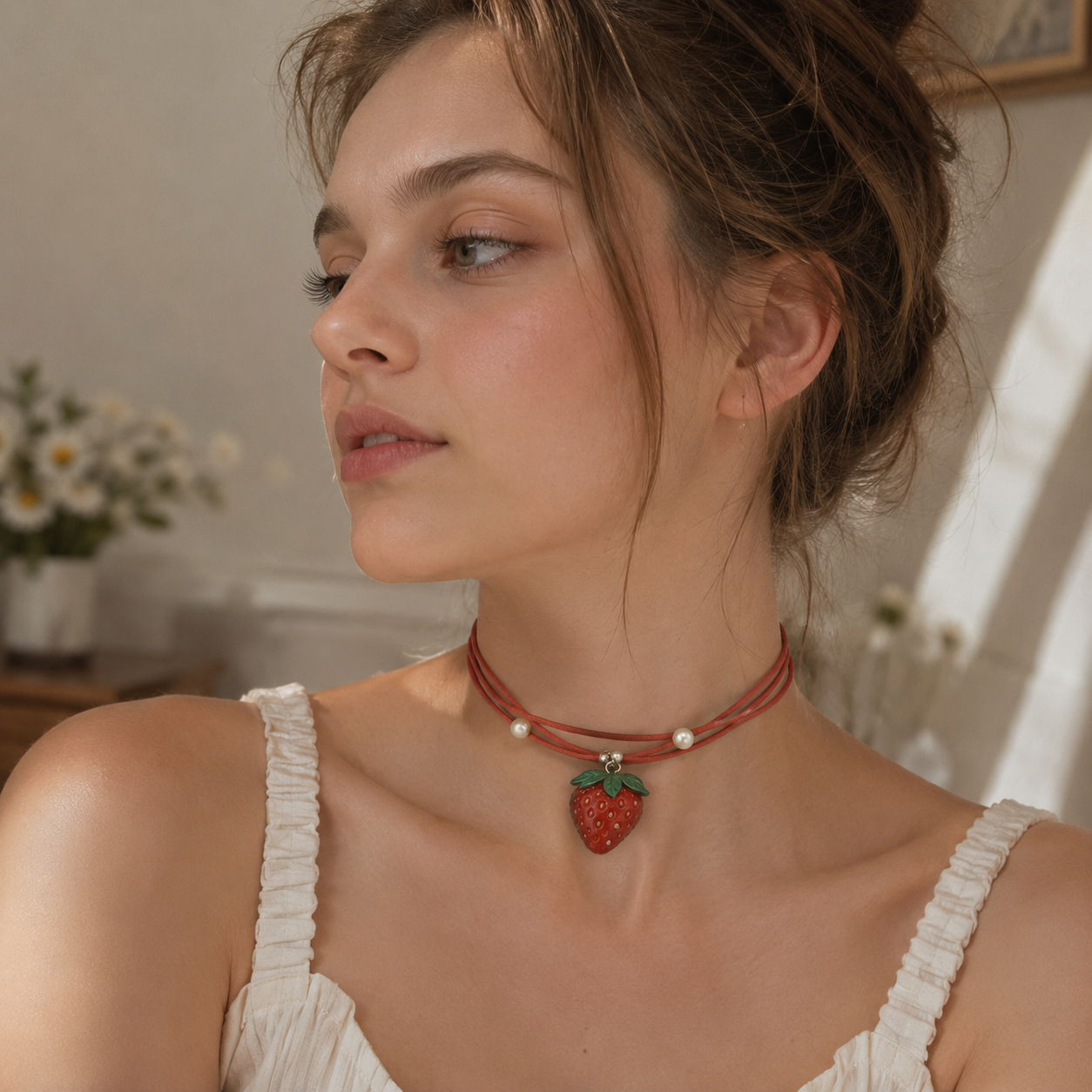 Strawberry Pearl Choker